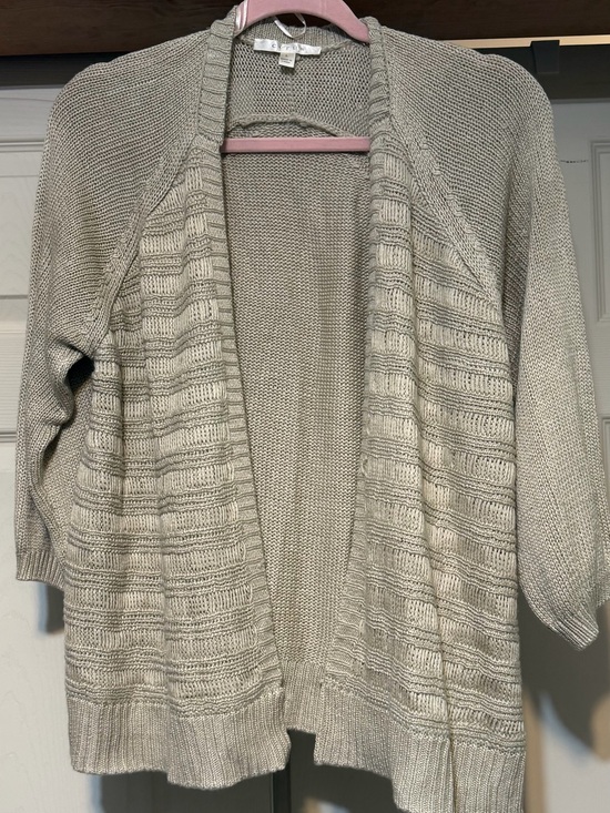 Cyrus Sweaters - Cyrus Open-Front Knit Cardigan - Light Beige